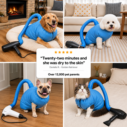 Drying Bag – Quick Dry Pet Hair Drying Suit for Small, Medium & Large Dogs and Cats