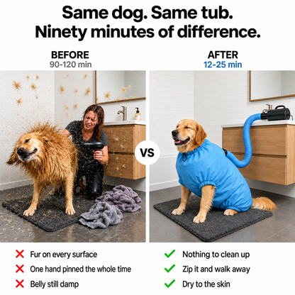 Drying Bag – Quick Dry Pet Hair Drying Suit for Small, Medium & Large Dogs and Cats