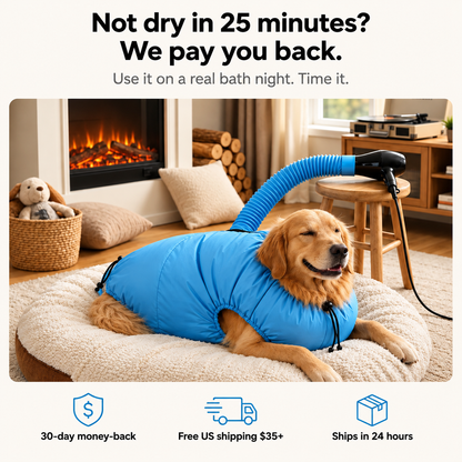 Drying Bag – Quick Dry Pet Hair Drying Suit for Small, Medium & Large Dogs and Cats