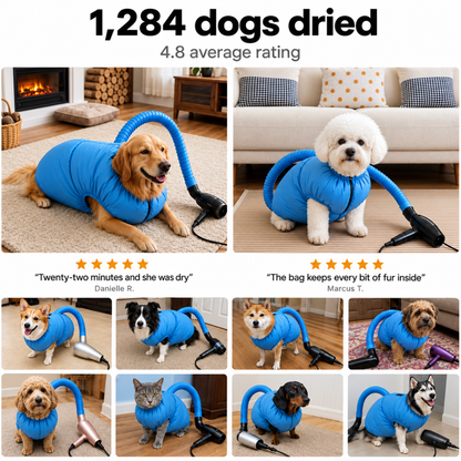 Drying Bag – Quick Dry Pet Hair Drying Suit for Small, Medium & Large Dogs and Cats